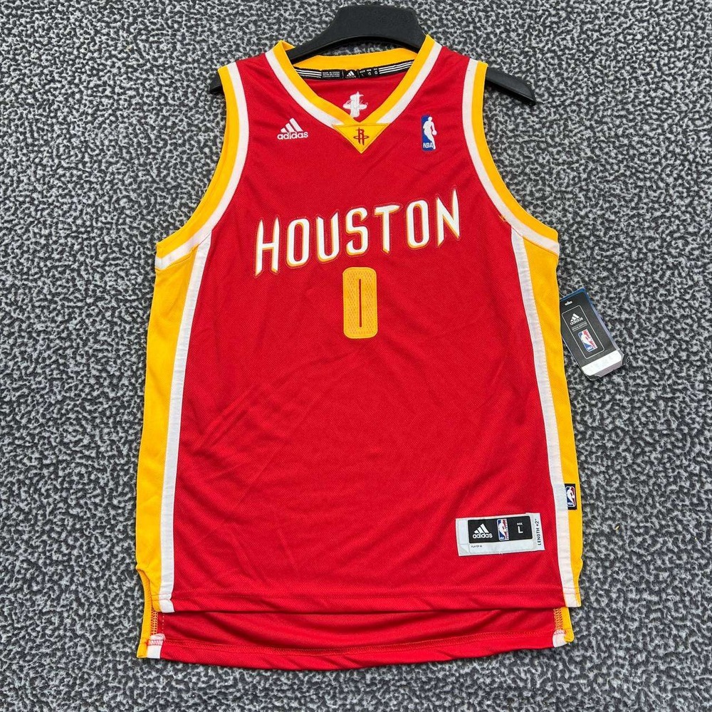 Houston Rockets Brooks #0 Jersey Shirt Youth Large 14-16 Red Adidas New L
